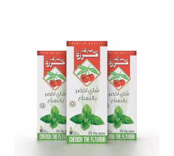 شاي أخضر الكرزة بنكهة النعناع – 25 ظرف