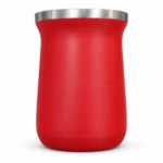 Red Mate Cup with Metal Rim