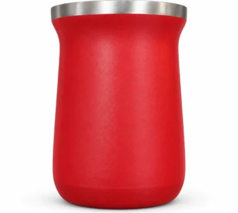 Red Mate Cup with Metal Rim