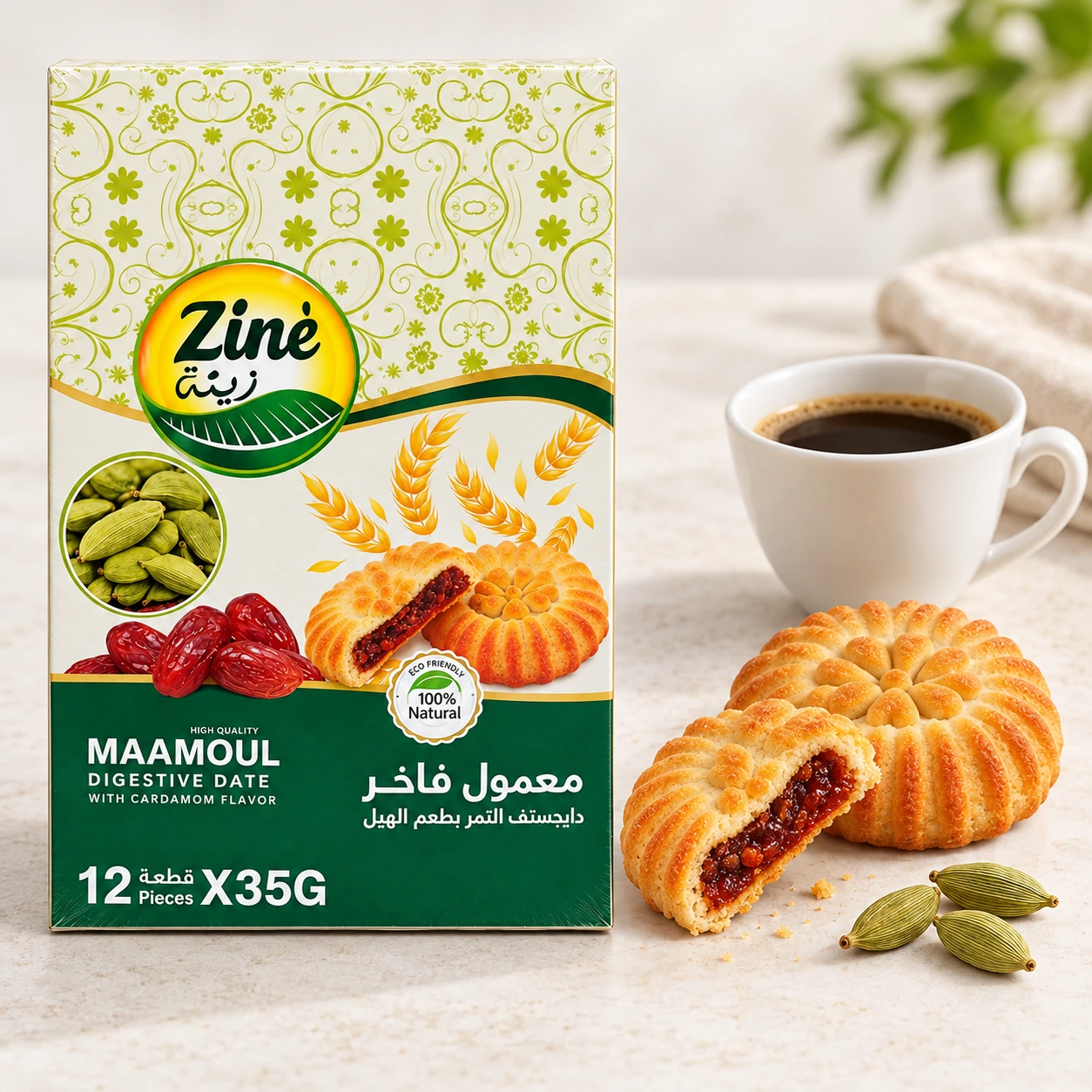 Маамул Ziné с фурми и аромат на кардамон – 420 г (12 броя) — предложение за сервиране